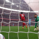 Manchester City goalkeeper Zack Steffen reacts after an error leads to Liverpool’s Sadio Mane scoring a goal during the Emirates FA Cup semi final match at Wembley Stadium.